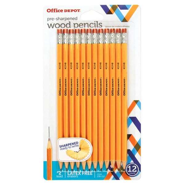Office Depot 12 count wooden pencils