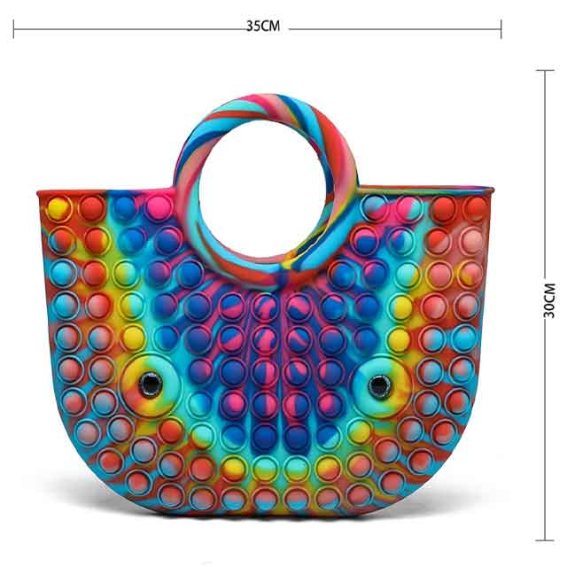 Rainbow pop it handbag dimensions