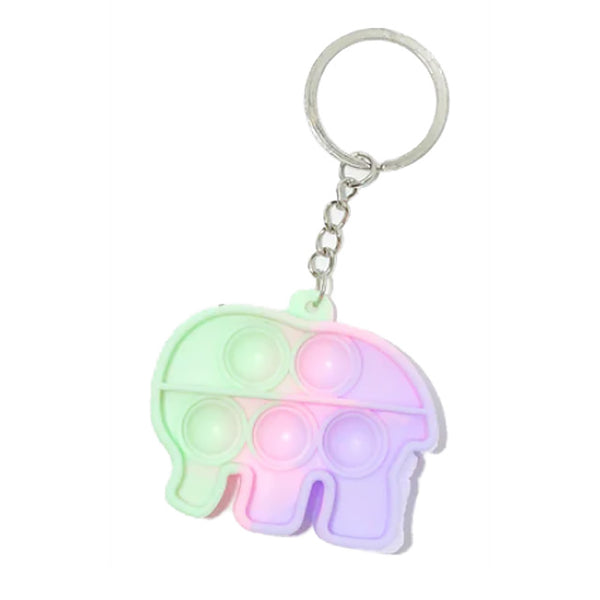Green fusion elephant pop fidget keychain